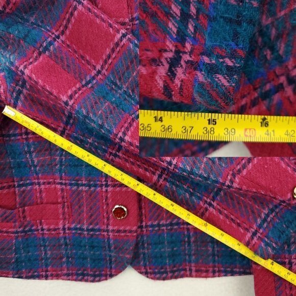 Pendleton Vintage Made USA Blazer Jacket Plaid Virgin Wool Women 16 Dry Cleaned - Picture 9 of 15